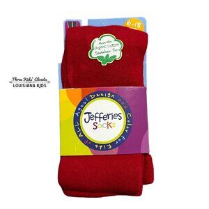 NEW Jeffries Socks 6-18m Red Organic Seamless Toe Tights